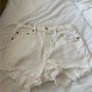 Levi's White Jean Shorts for Women